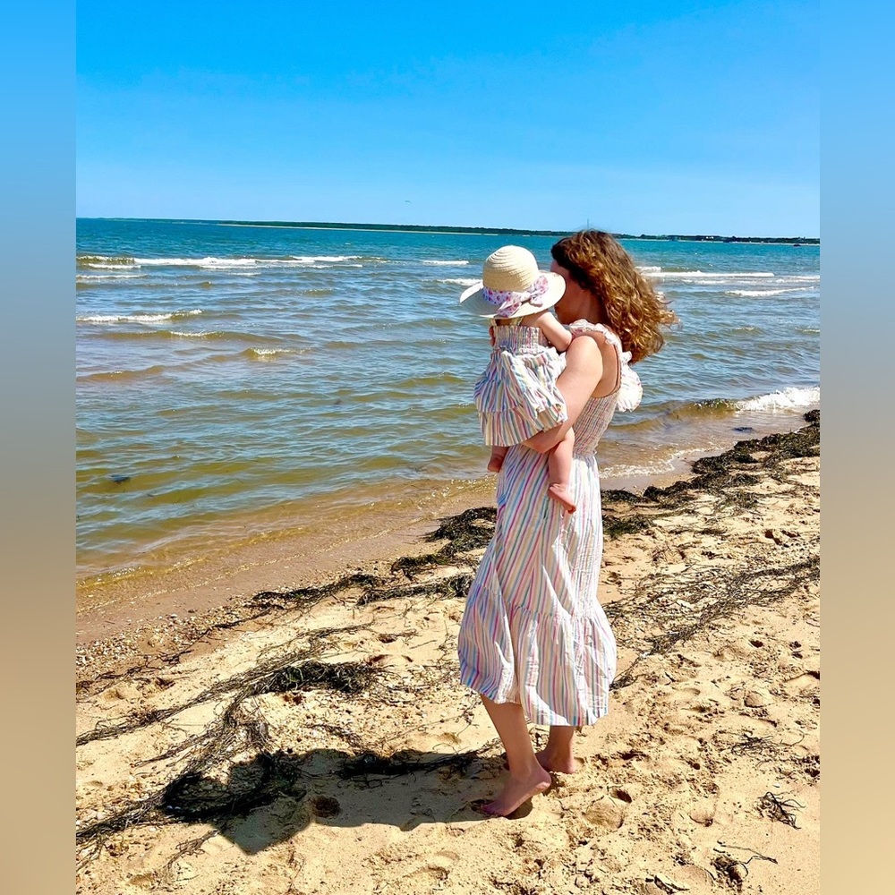 Mommy & Me cotton matching dress set, women’s medium, baby 6-12months